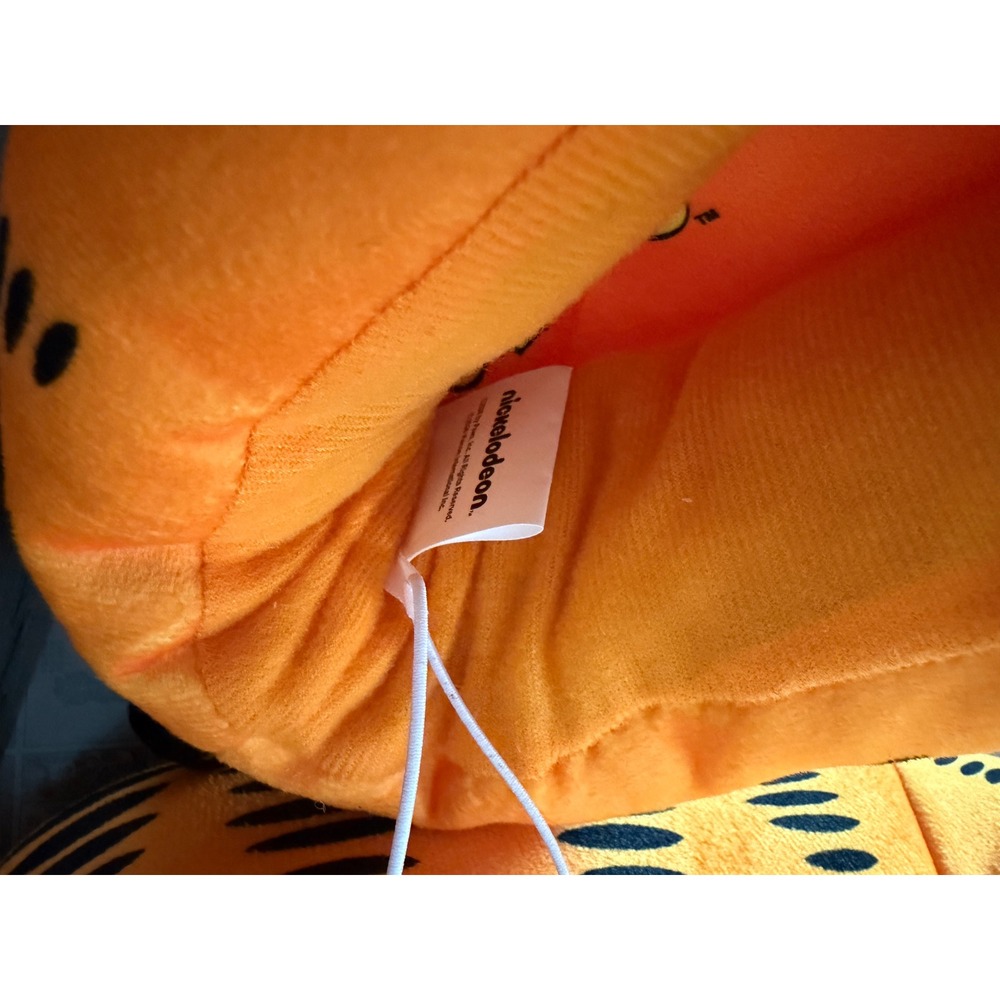 Garfield Plush Character Slippers Orange 3D Head House Shoes Mens Small 7/8 NEW - Picture 10 of 10